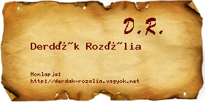 Derdák Rozália névjegykártya