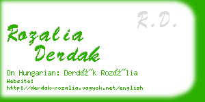 rozalia derdak business card